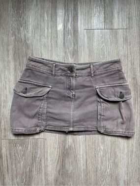 Garage Mini Cargo Skirt - Taupe